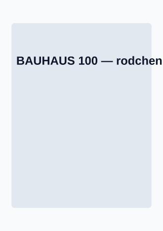 BAUHAUS 100 — Design History posters2 template