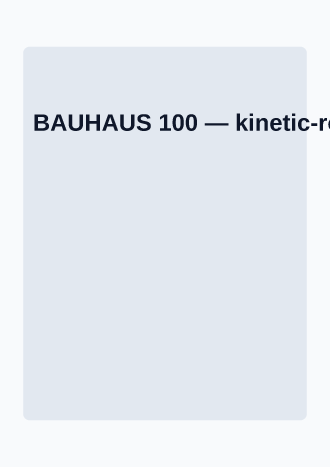 BAUHAUS 100 — Design History posters2 template