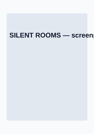 SILENT ROOMS — Film & Arts posters2 template