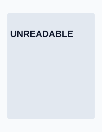 UNREADABLE — Typographic & Brutalist template