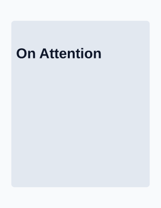 On Attention — Swiss & Modernist poster template