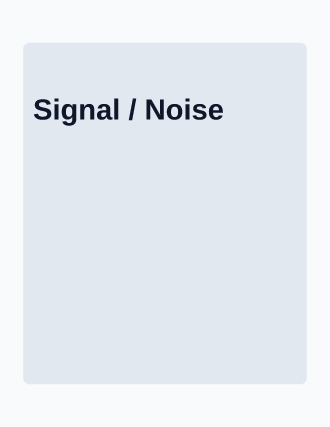 Signal / Noise — Typographic & Brutalist template