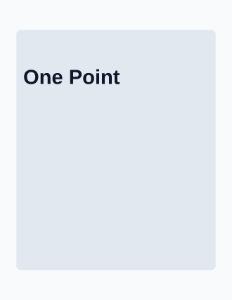 One Point — Contemporary & Experimental poster template