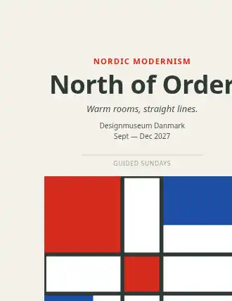 North of Order — Contemporary & Experimental poster template