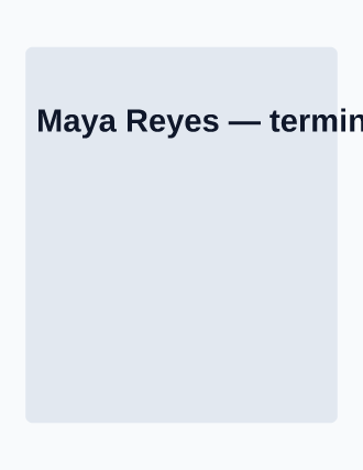 Maya Reyes — terminal resume — Technical resume template