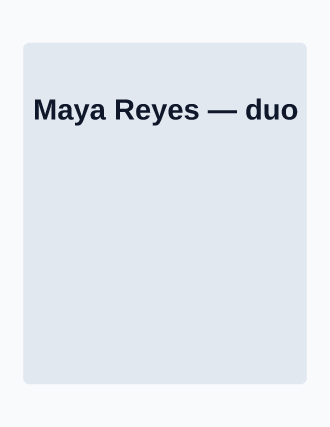 Maya Reyes — duo resume — Creative resume template