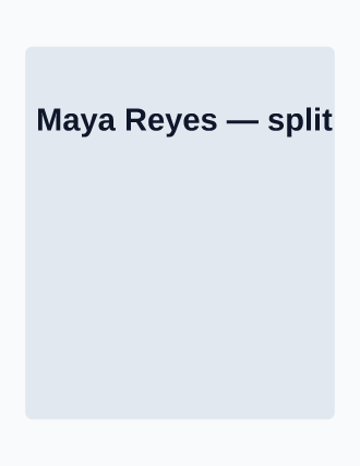 Maya Reyes — split resume — Creative resume template