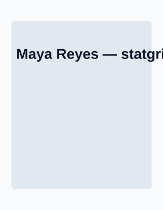 Maya Reyes — statgrid resume — Technical template