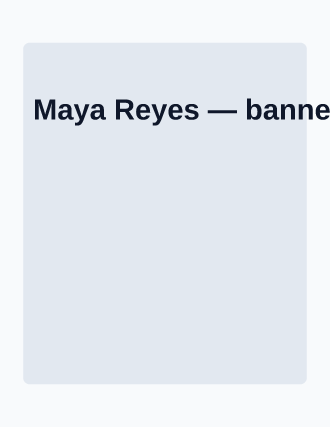 Maya Reyes — banner resume — Creative resume template