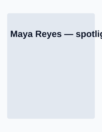 Maya Reyes — spotlight resume — Creative resume template