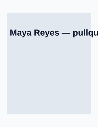 Maya Reyes — pullquote resume — Creative resume template