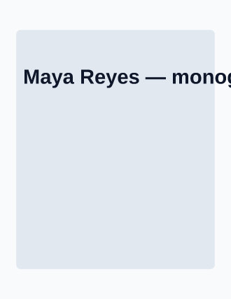Maya Reyes — monogram resume — Creative resume template