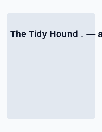 The Tidy Hound 🐾 — appointment cards — Appointments & Bookings template