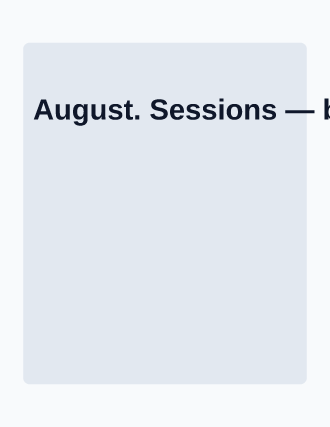 August. Sessions — booking calendar — Appointments & Bookings template