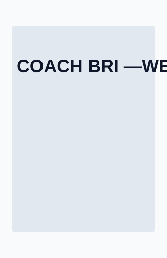 COACH BRI —WEDNESDAY — client sessions — Appointments & Bookings schedule template