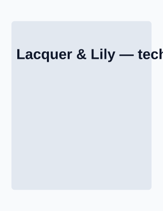 Lacquer & Lily — technician book — Appointments & Bookings schedule template