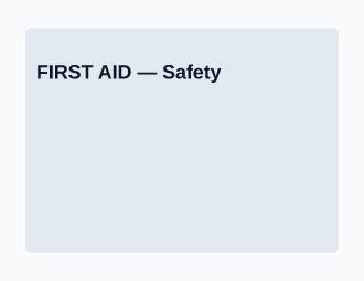 FIRST AID — Safety — Safety template