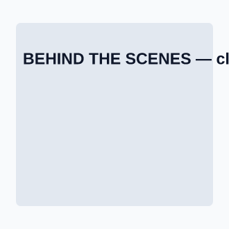BEHIND THE SCENES — Creator Economy template
