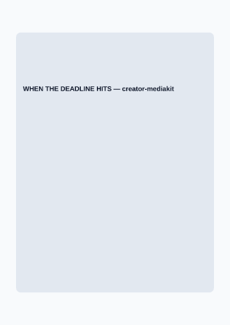 WHEN THE DEADLINE HITS — Memes & Viral template