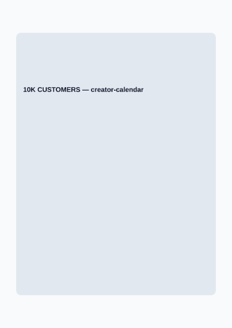 10K CUSTOMERS — Corporate Social template
