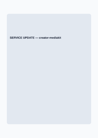 SERVICE UPDATE — News, Alerts & Quotes template