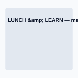 LUNCH & LEARN — Corporate Social template