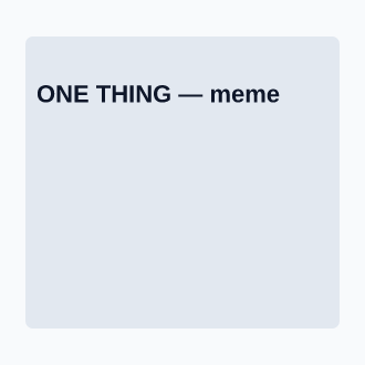 ONE THING — News, Alerts & Quotes template