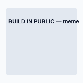 BUILD IN PUBLIC — News, Alerts & Quotes social template