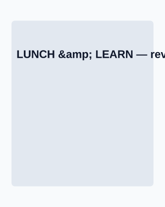 LUNCH & LEARN — Corporate Social social template