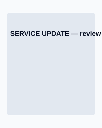SERVICE UPDATE — News, Alerts & Quotes social template