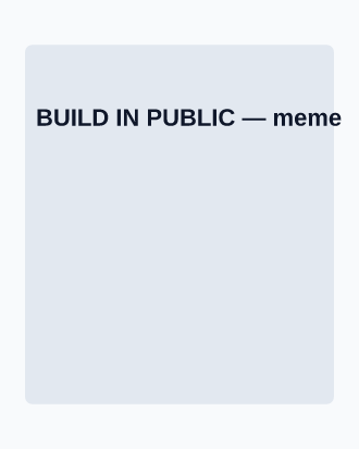BUILD IN PUBLIC — News, Alerts & Quotes social template