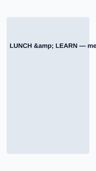 LUNCH & LEARN — Corporate Social social template