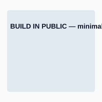 BUILD IN PUBLIC — News, Alerts & Quotes social template