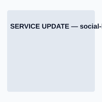 SERVICE UPDATE — News, Alerts & Quotes social template