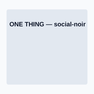 ONE THING — News, Alerts & Quotes social template