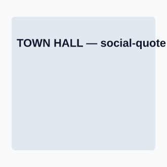 TOWN HALL — Corporate Social social template