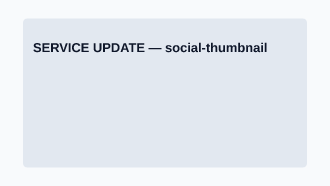 SERVICE UPDATE — News, Alerts & Quotes social template