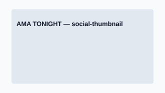 AMA TONIGHT — Creator Economy social template
