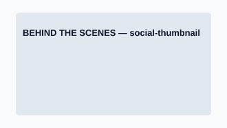BEHIND THE SCENES — Creator Economy social template