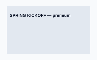SPRING KICKOFF — Game Day & Match Posters template