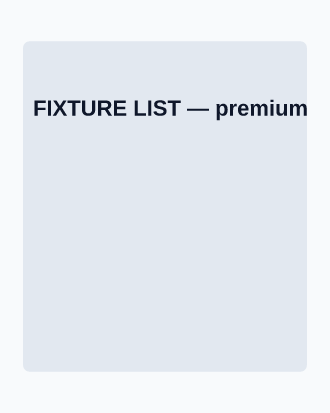 FIXTURE LIST — Stats & Schedules template