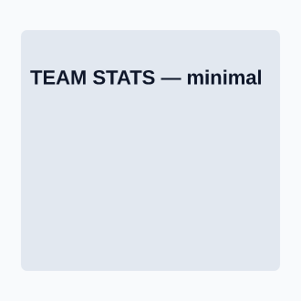 TEAM STATS — Stats & Schedules template