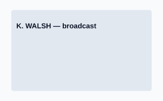 K. WALSH — Trading Cards sports template