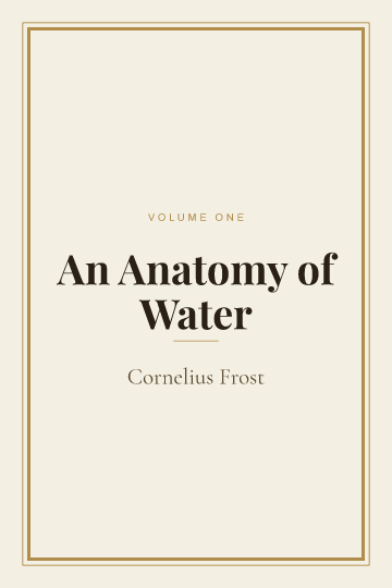 An Anatomy of Water — History book cover template