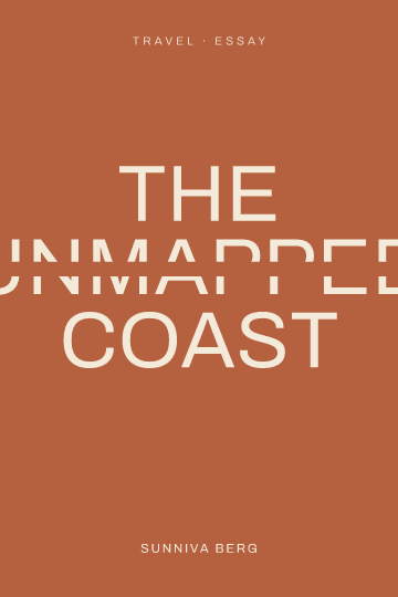 The Unmapped Coast — Travel Writing book cover template