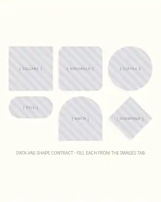 Placeholder contract — all six shapes — Shapes graphic template