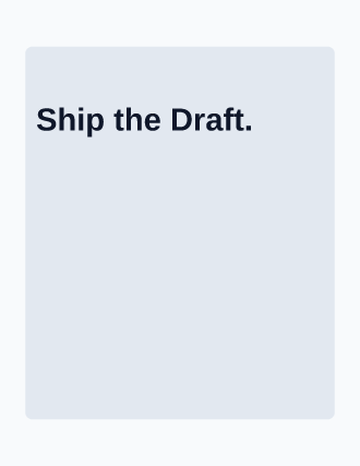 Ship the Draft. — Campaign whitepaper template