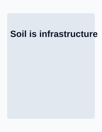 Soil is infrastructure — Sustainability template